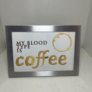 Silver Coffee Quote Frame